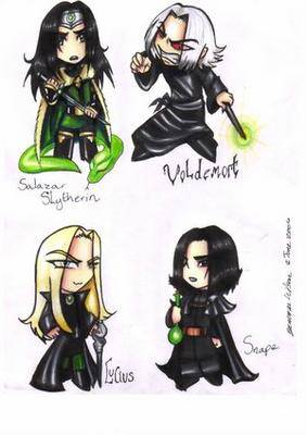 Salazar Serpentard, Voldemort, Lucius & Rogue